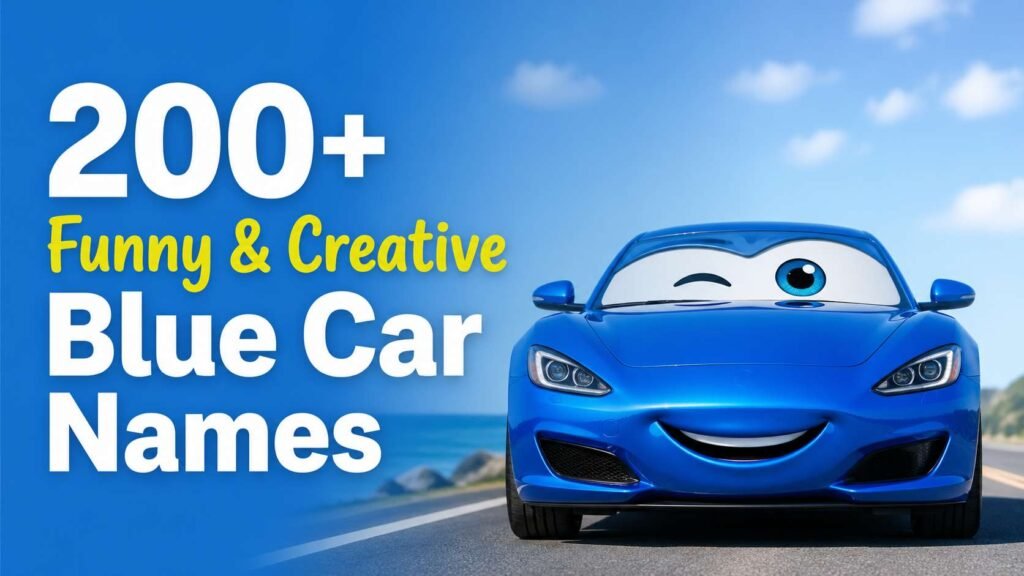 200+ Funny & Creative Blue Car Names