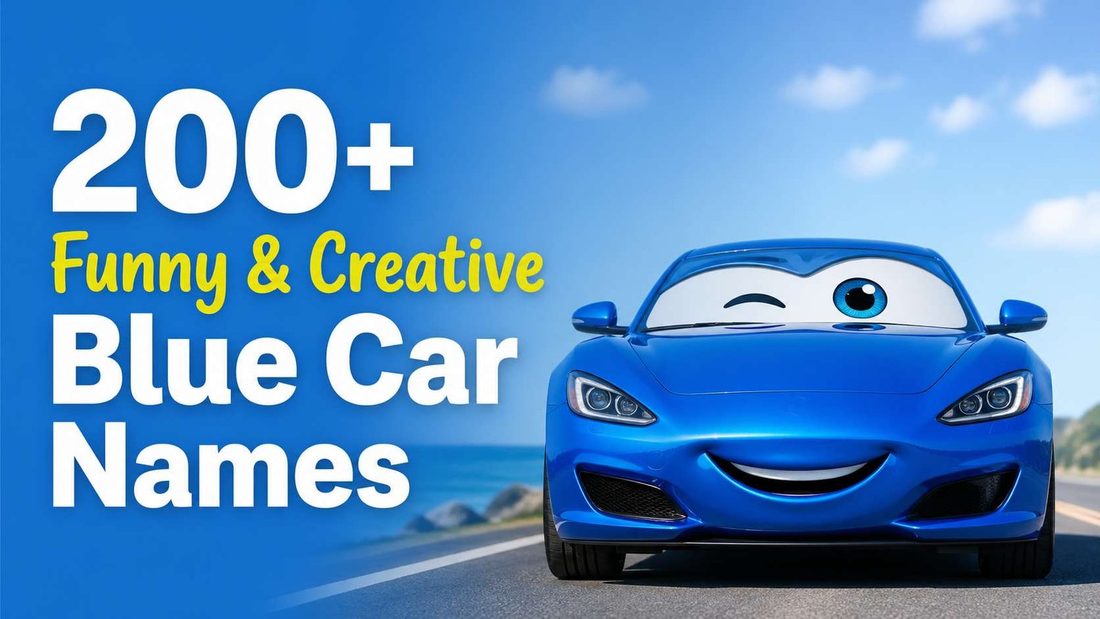 200+ Funny & Creative Blue Car Names