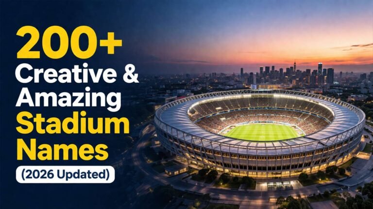 200+ Creative & Amazing Stadium Names (2026 Updated)
